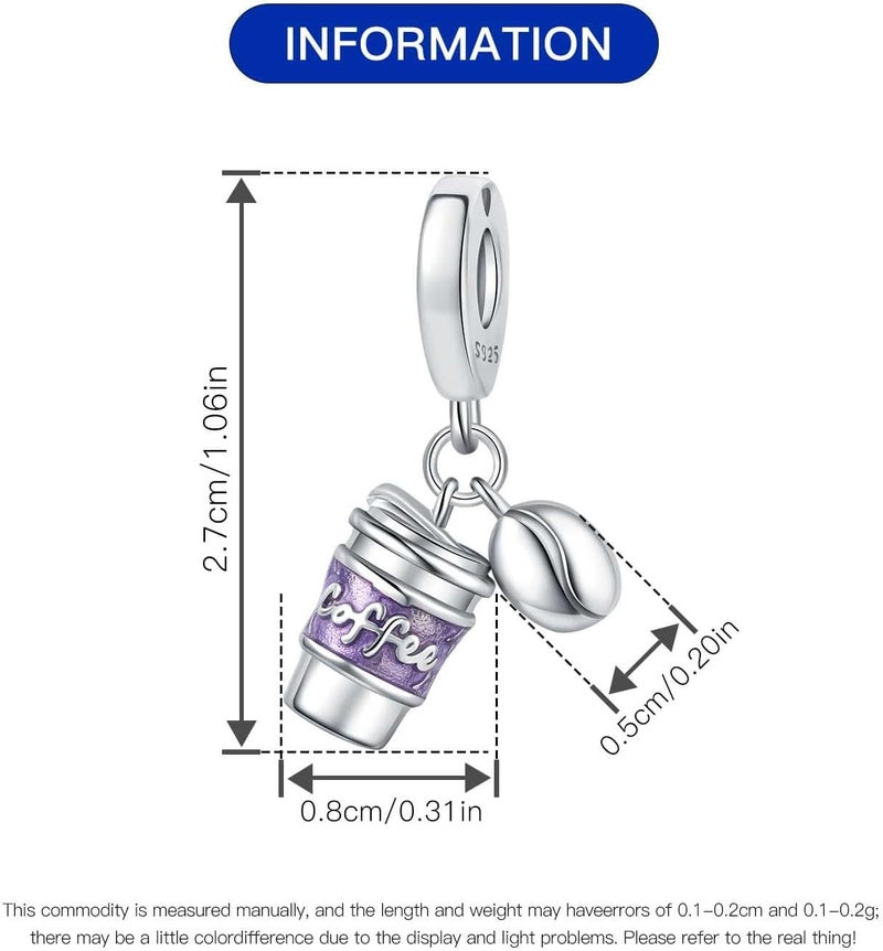CYCUFF Store 925 Sterling Silver Charms Suitable for Charm Necklaces, Bracelet Pendants Beads Jewellery Gift for Women Family Friends - Image 4